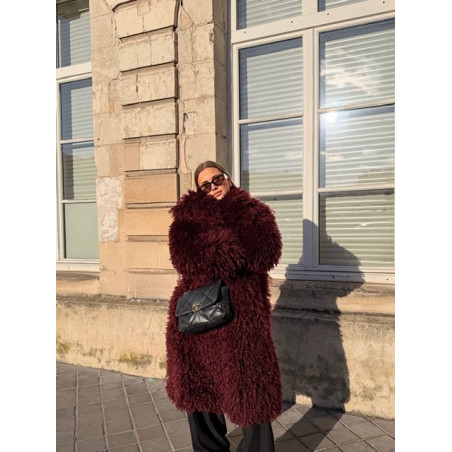Fourrure Isadora Bordeaux