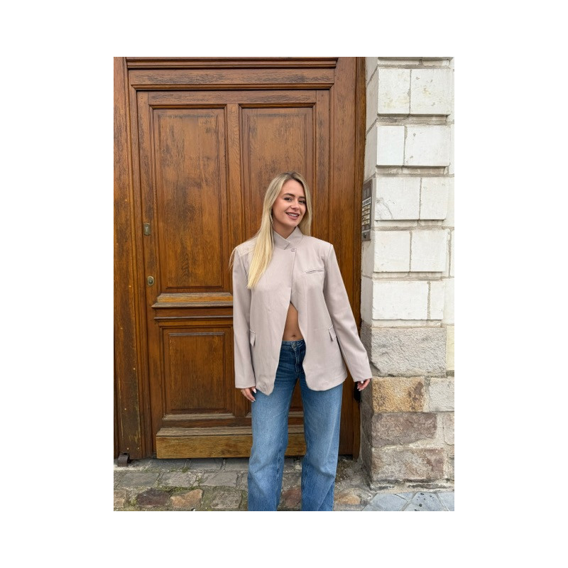 Blazer Asymétrique Louise Beige