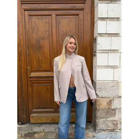 Blazer Asymétrique Louise Beige