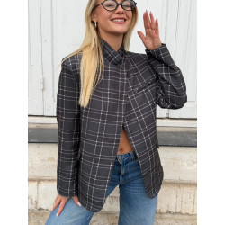 Blazer Asymétrique Paula Noir