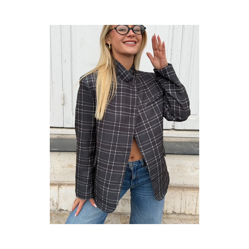 Blazer Asymétrique Paula Noir