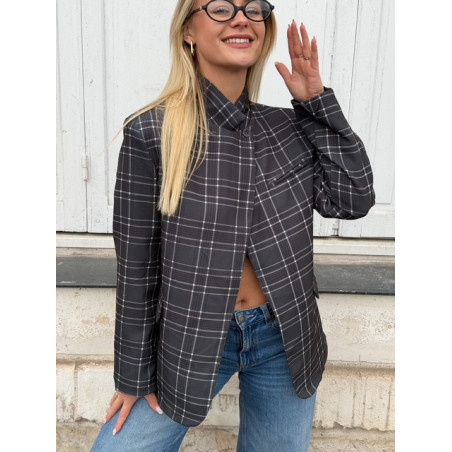 Blazer Asymétrique Paula Noir