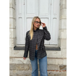 Blazer Asymétrique Paula Noir