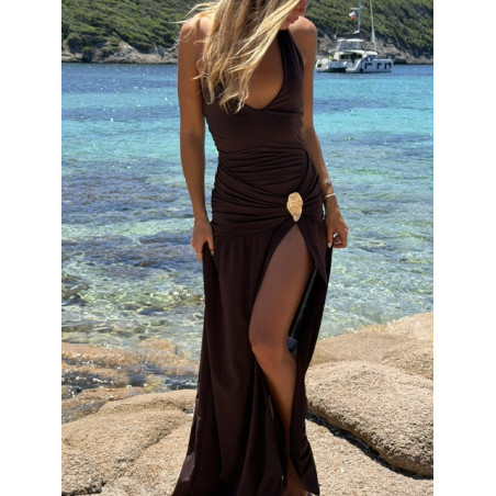 Robe Azra Marron ( Capsule Ibiza )