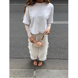 T-shirt Iris blanc