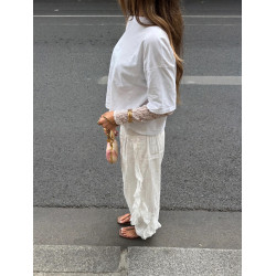 T-shirt Iris blanc